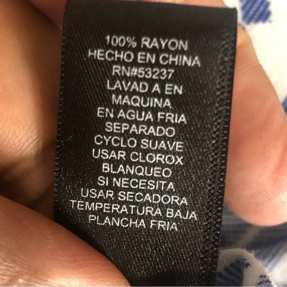 Mlle Gabrielle Aztec Notch Neck Tiered Midi Dress - Blue-3X - Picture 12 of 12